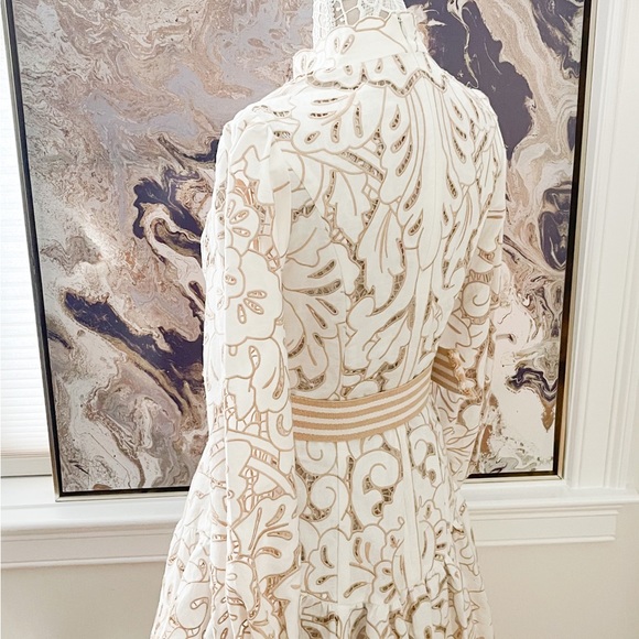 Zimmermann Edie Embroidered Lace Mini Dress - Picture 8 of 14